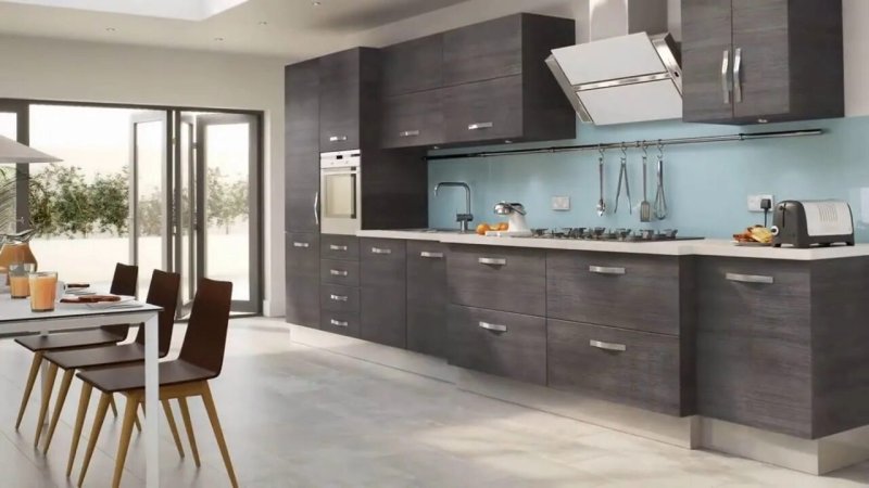 Gray kitchen in a modern style