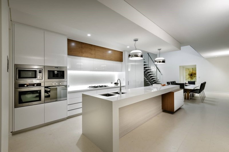 Kitchen in the house in a modern style