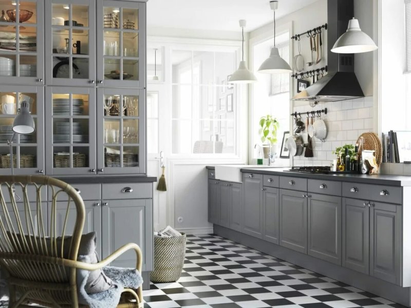 Kitchen Ikea Budin Gray