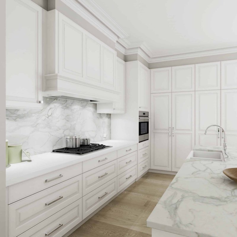 White kitchen neoclassica Slotex 2340