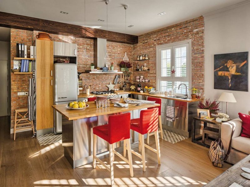 Kitchen loft eclectic