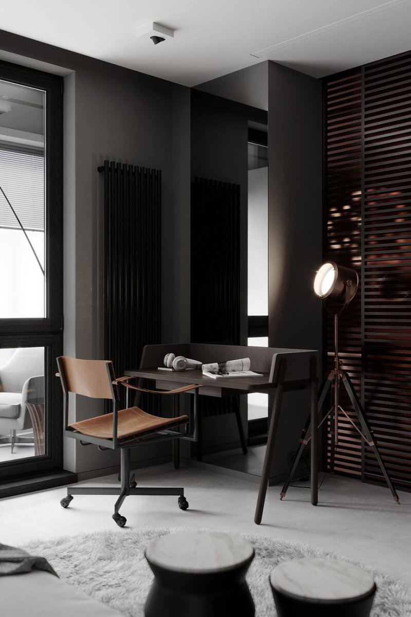 Office in gray tones