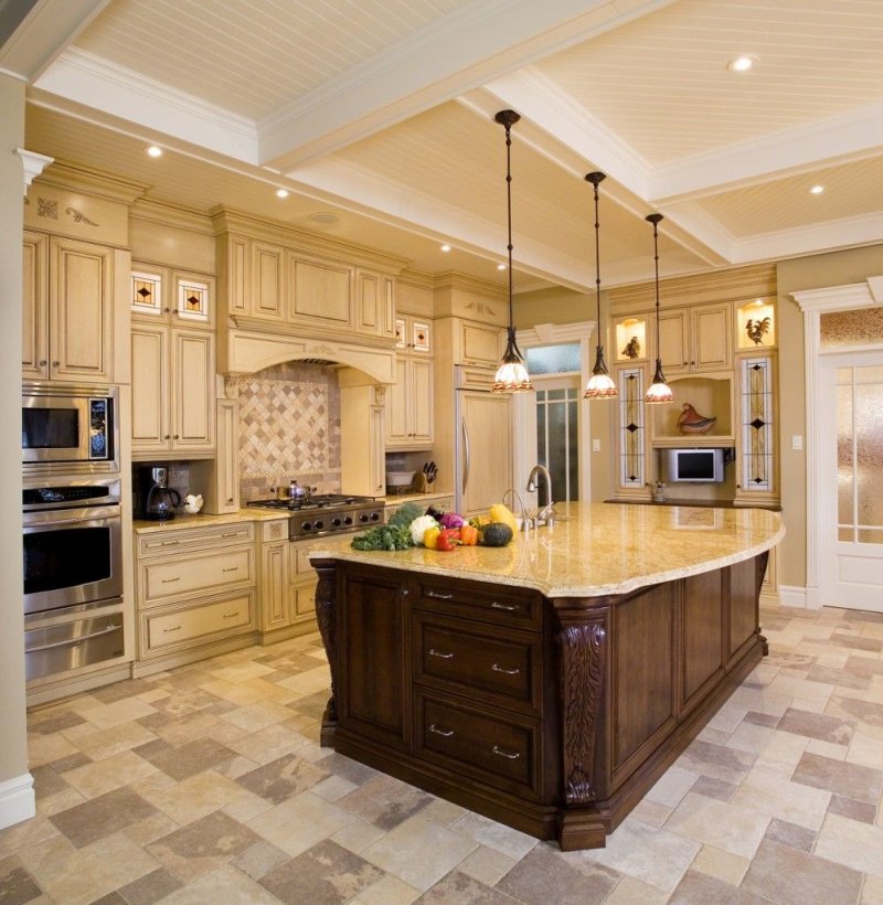 The interior of the kitchen