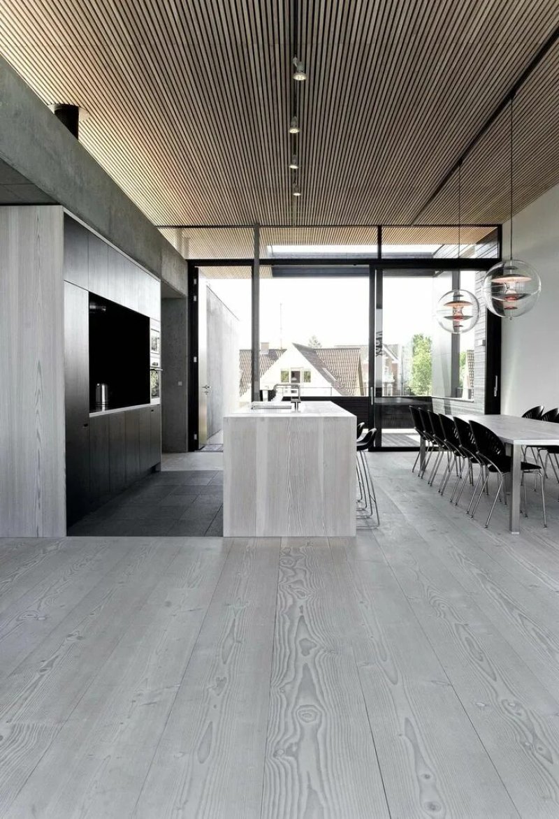 Interior concrete and wood