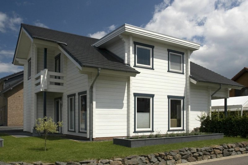 Facades of wooden houses