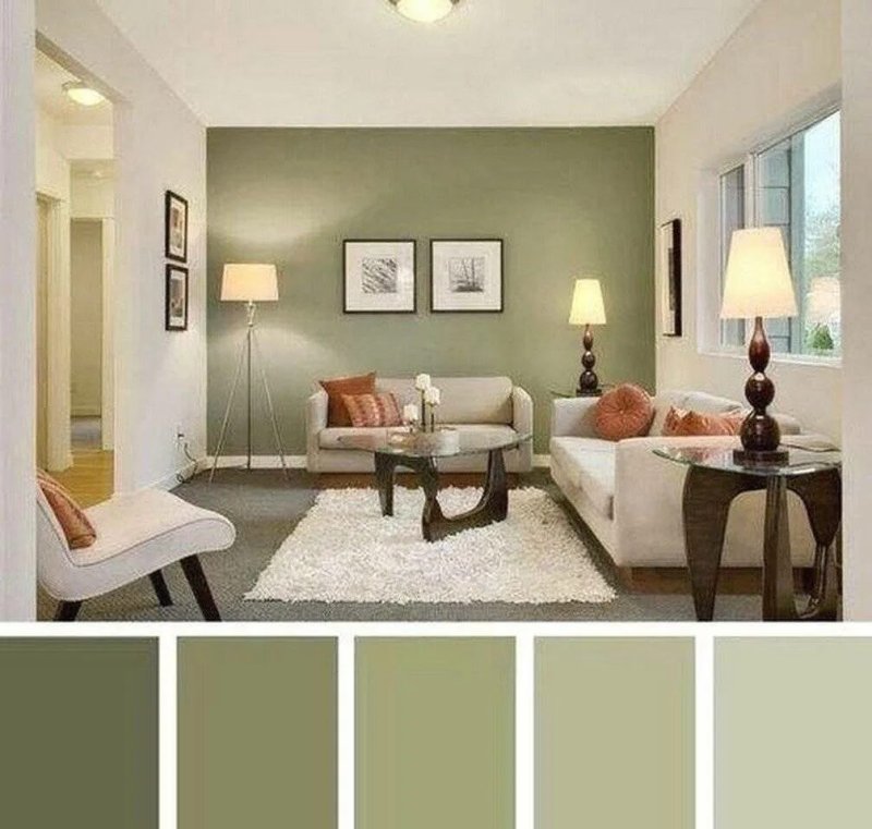 The color of the walls is olive