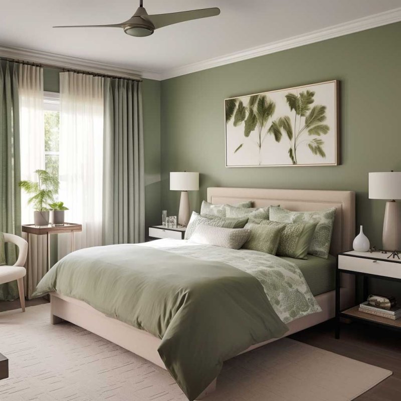 Olive bedroom