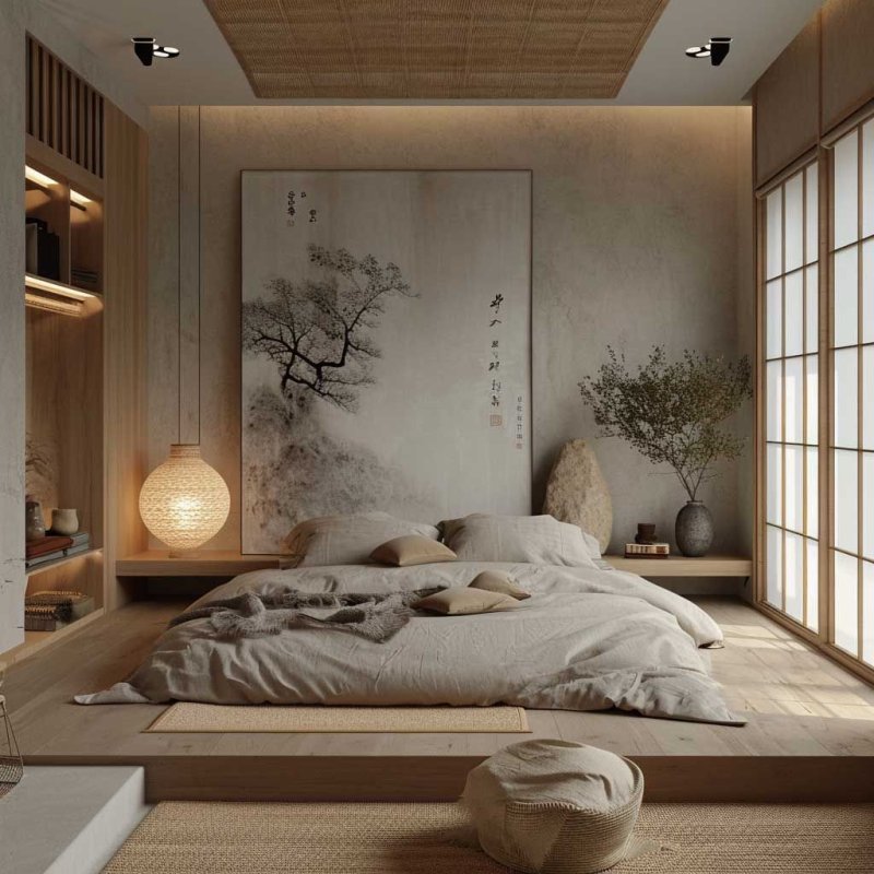 Japanese style bedroom design