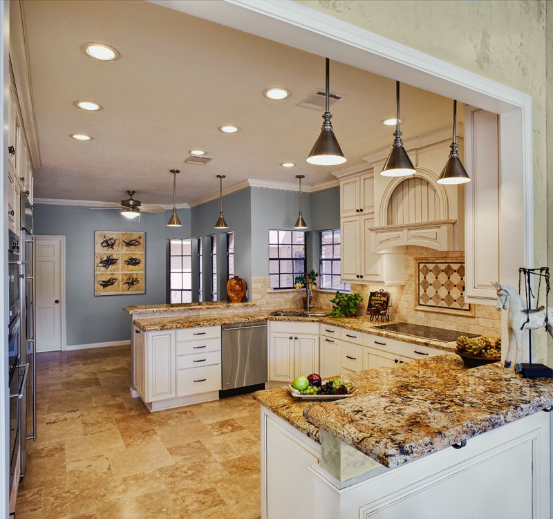 Kitchen in a country house in neoclassic style