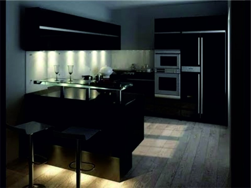 Stylish black kitchen