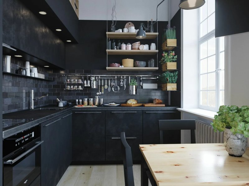 Loft and industrial style in the interior kitchen