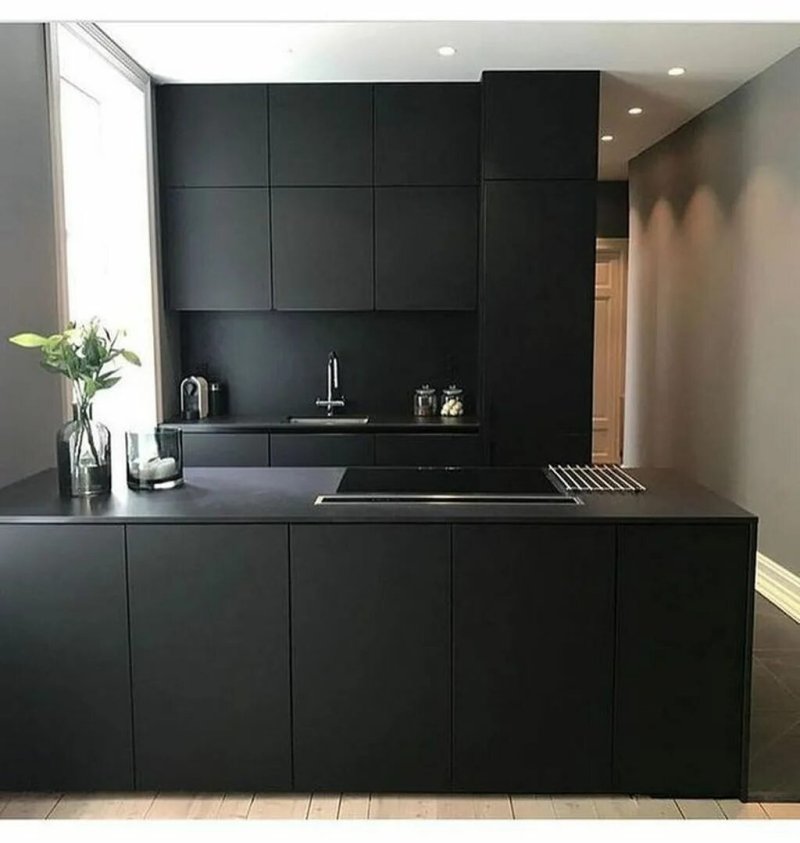 Stylish black kitchen