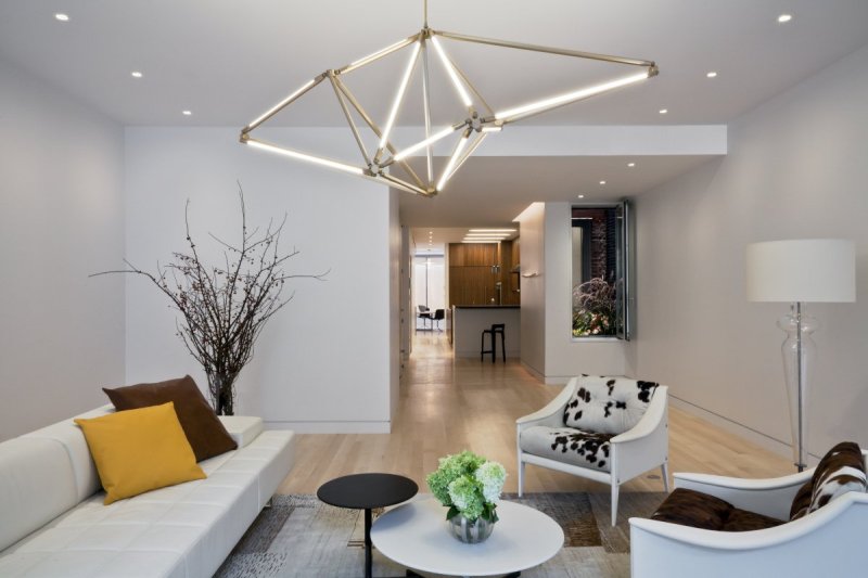 Chandeliers in a modern interior