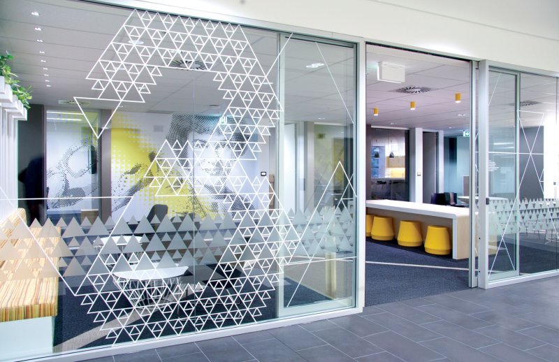 Glass partition to the office