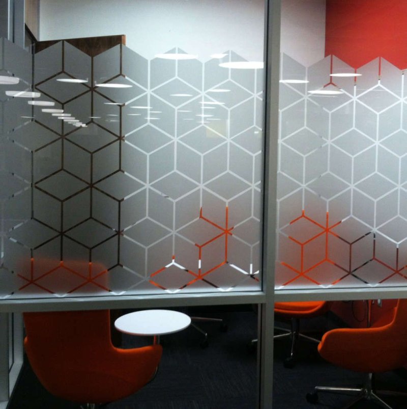 Glass partition to the office