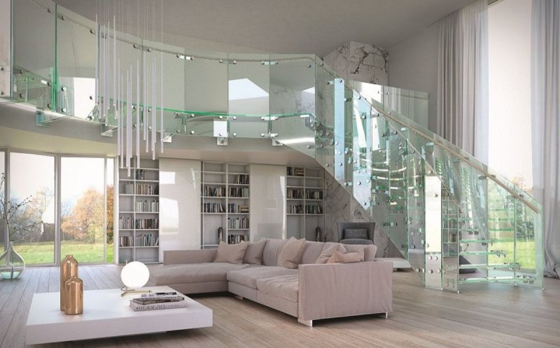 Glass staircase