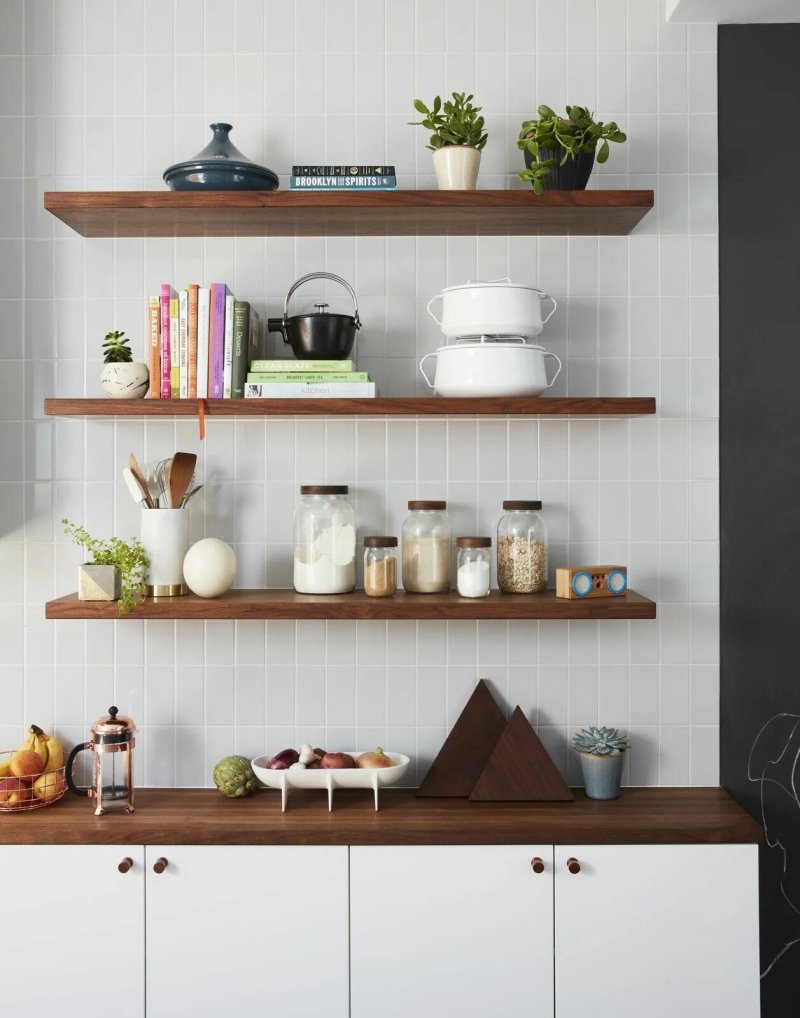 Kitchen with open shelves design