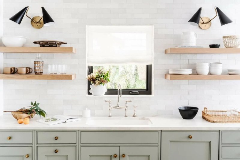 Kitchens with open shelves