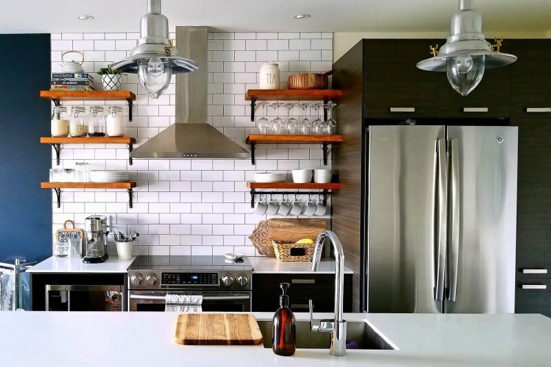 Open shelves for kitchen