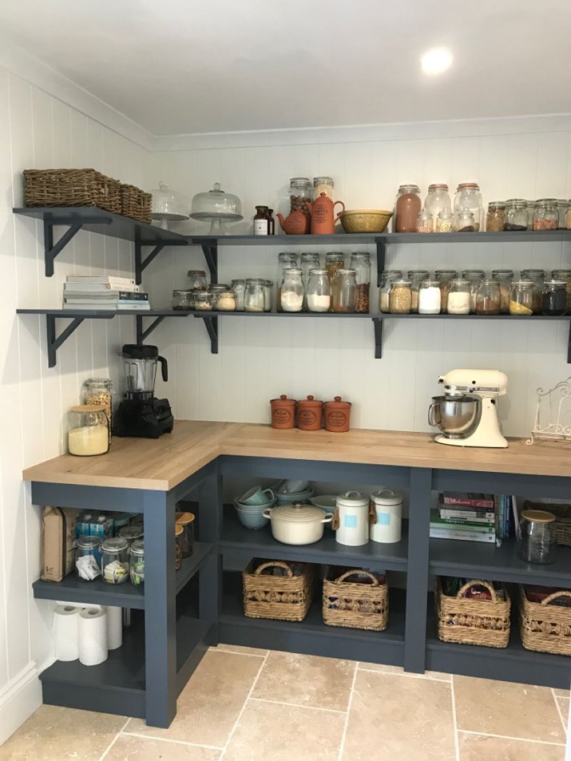 The pantry with shelves