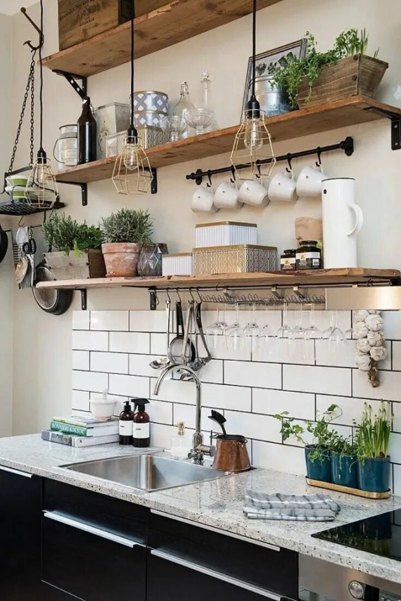 Open shelves for kitchen