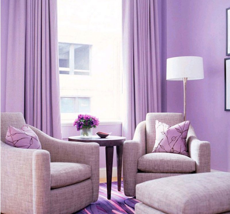 Lilac curtains