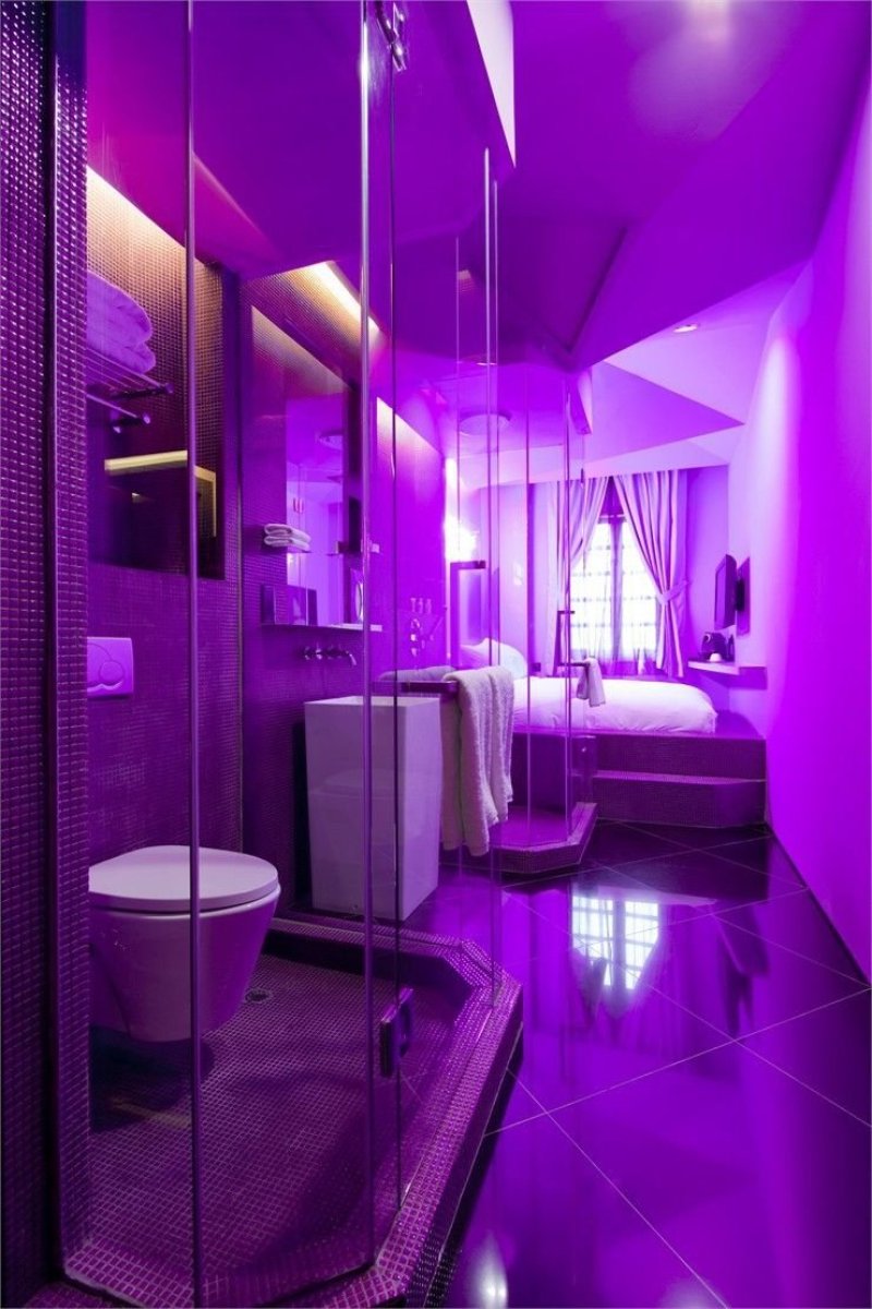 Violet bathroom