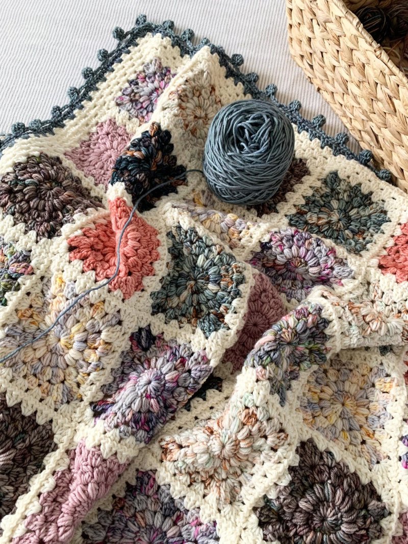 Crochet blanket from motives