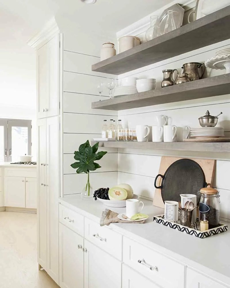 Kitchens with open shelves