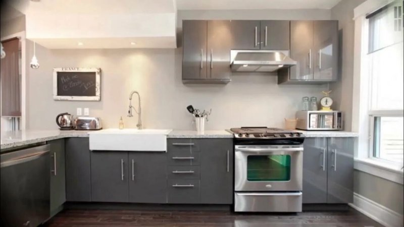 Gray kitchen design