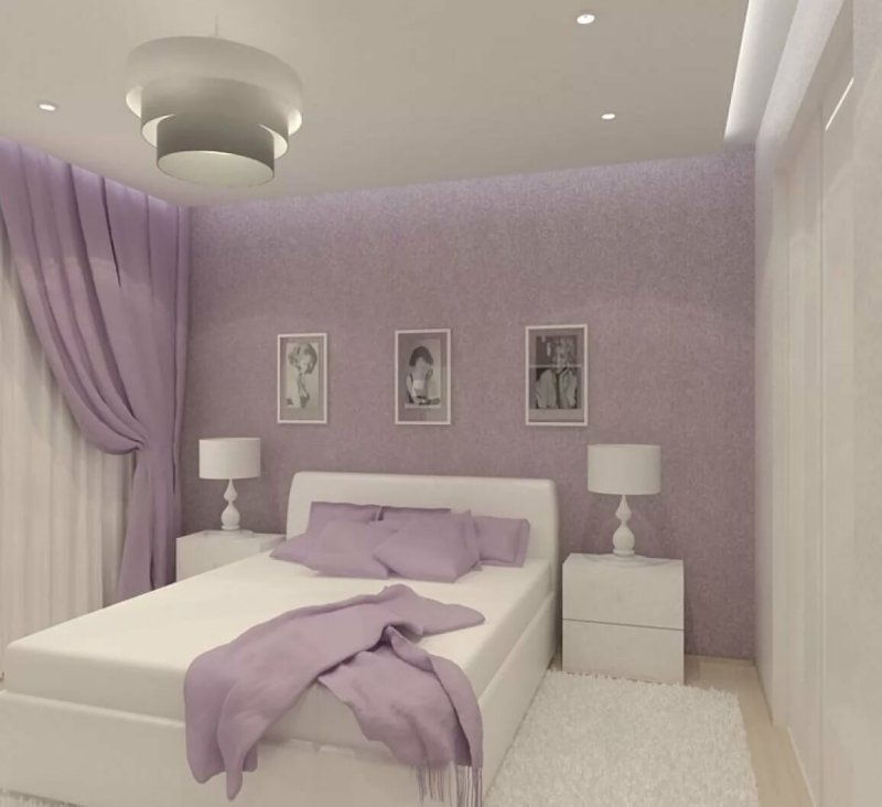 Lilac -tone bedroom