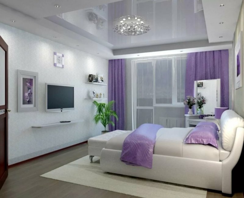 Lilac -tone bedroom