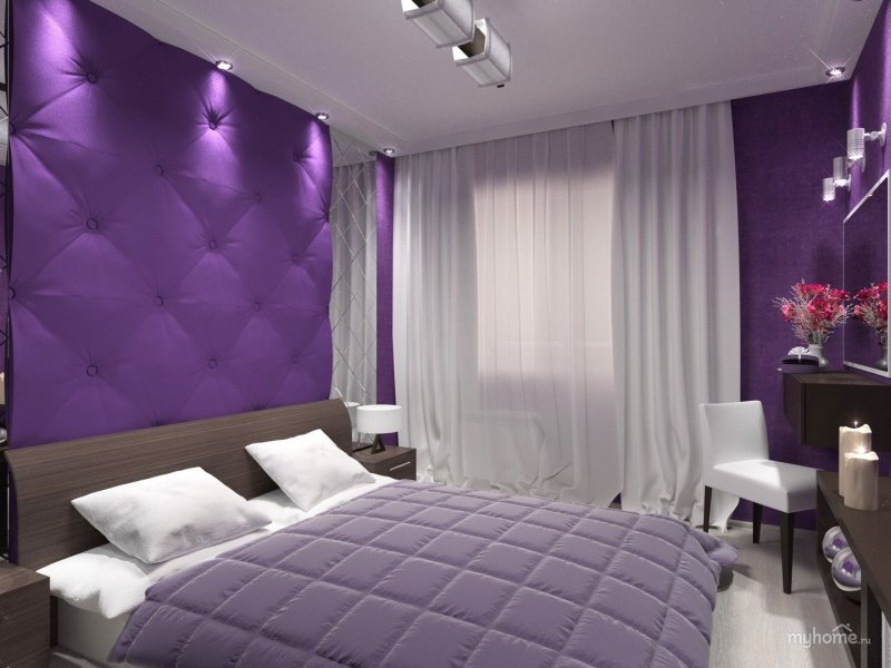 Lilac -tone bedroom