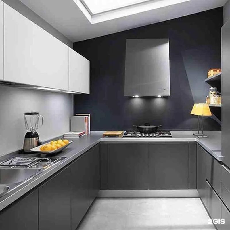 Gray kitchen in a modern style