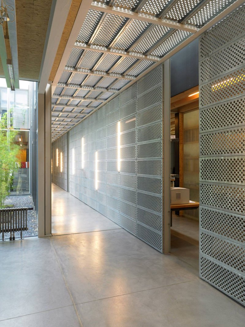 Perforated metal in the interior