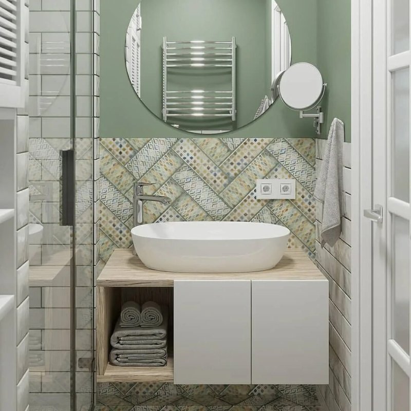 The design of a small bathroom