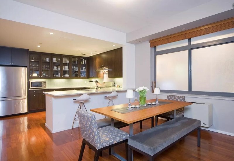 Large spacious kitchen living room