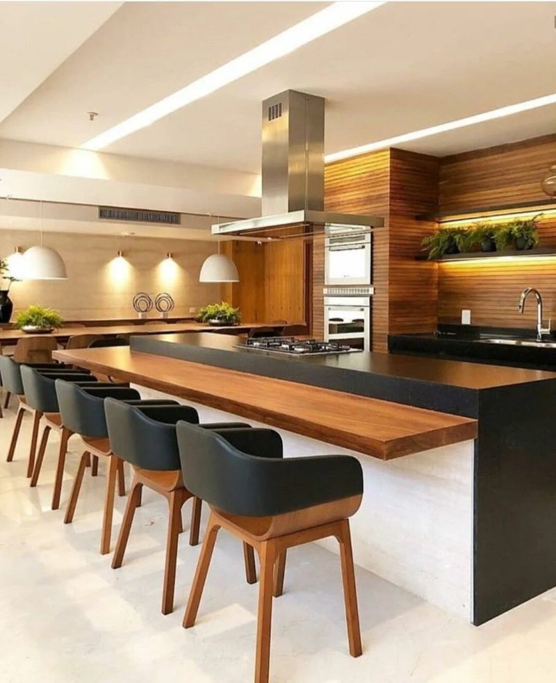 Big kitchens in a modern style