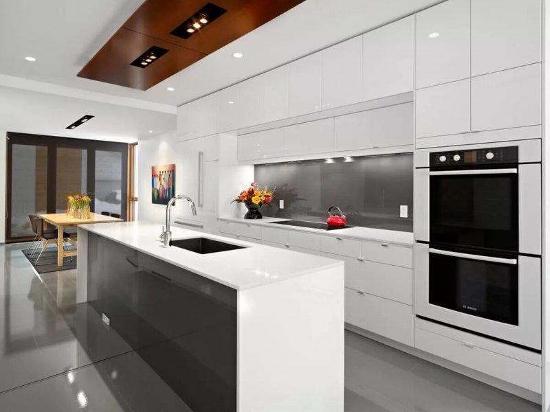 White kitchen in a modern style