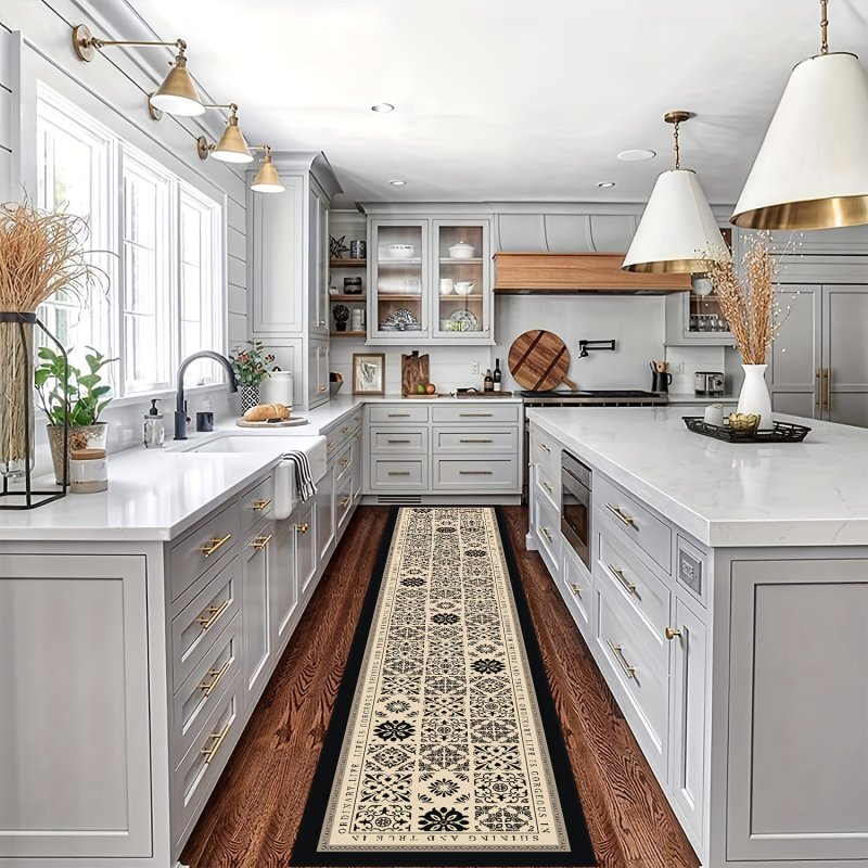 Long kitchen design interior