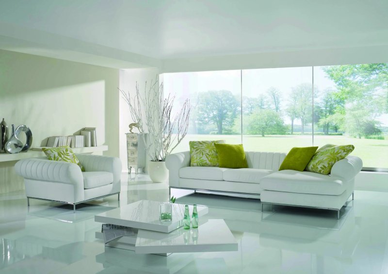 White living room