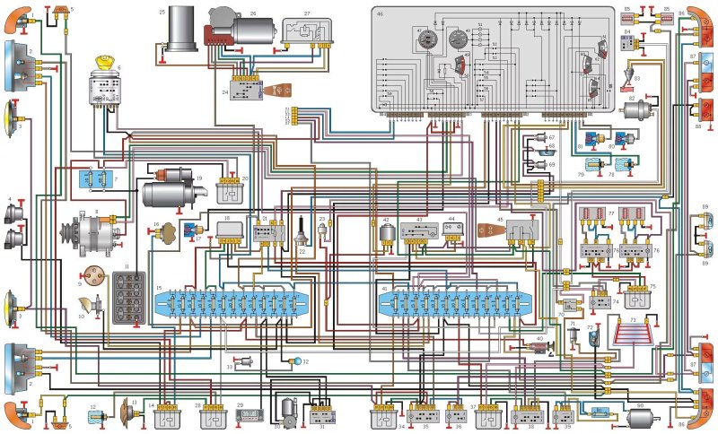 Electrical wiring diagram GAZ 3110