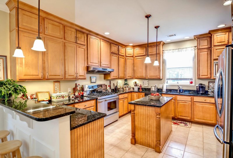 The interior of the kitchen