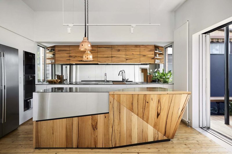 Cuisine for wood in a modern style