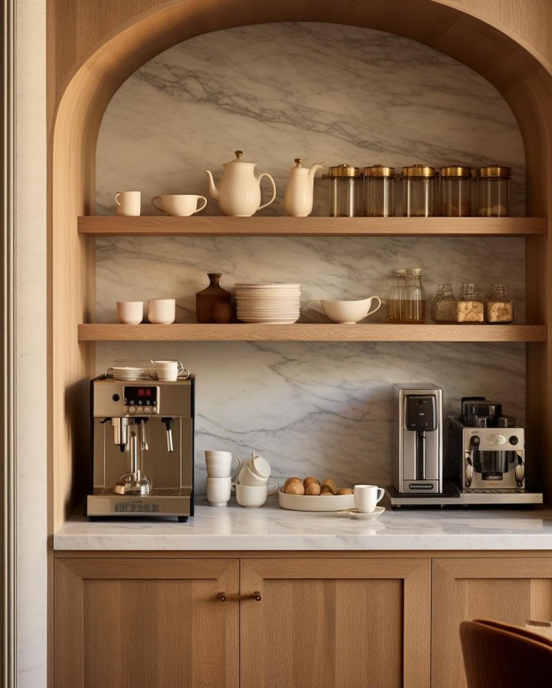 The interior of the kitchen