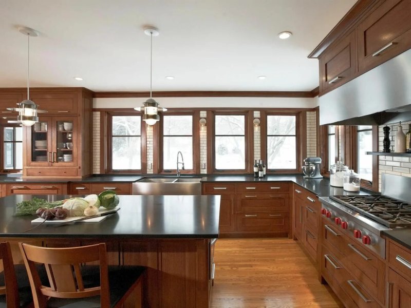 Large kitchens in a private house