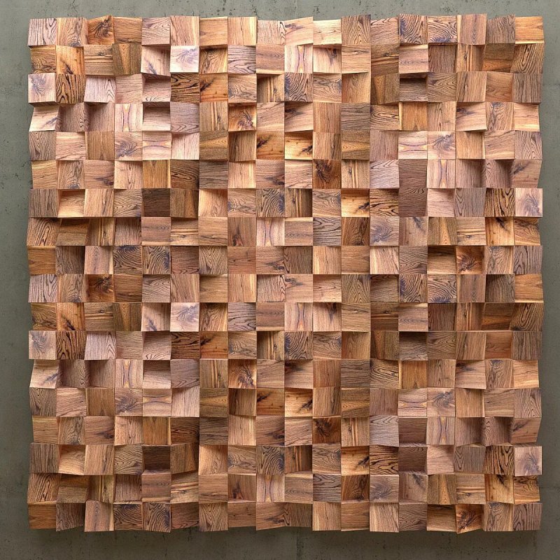 Mosaic made of wood