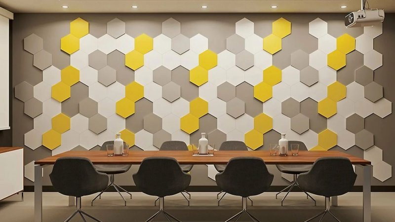 Hexagon of the panel sound -absorbing