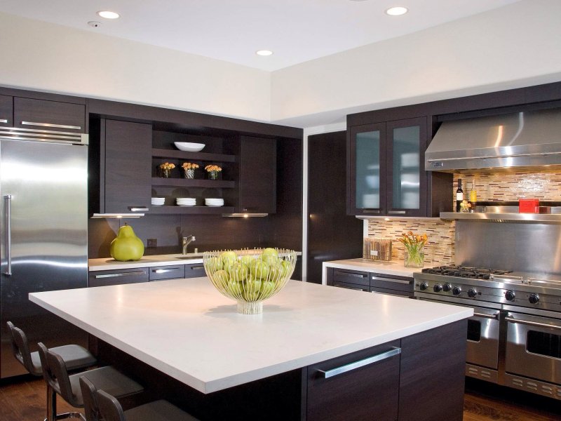 Big kitchens in a modern style