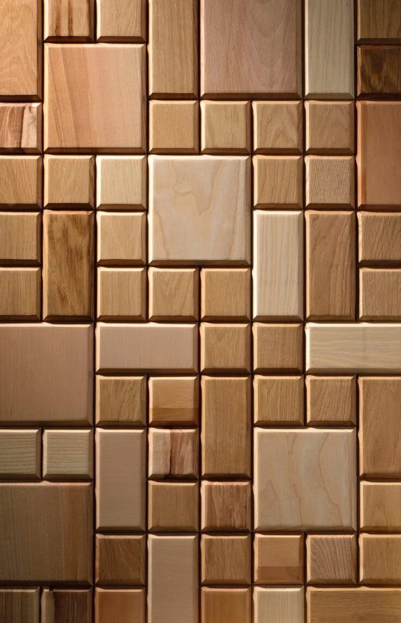 Wooden tiles for walls